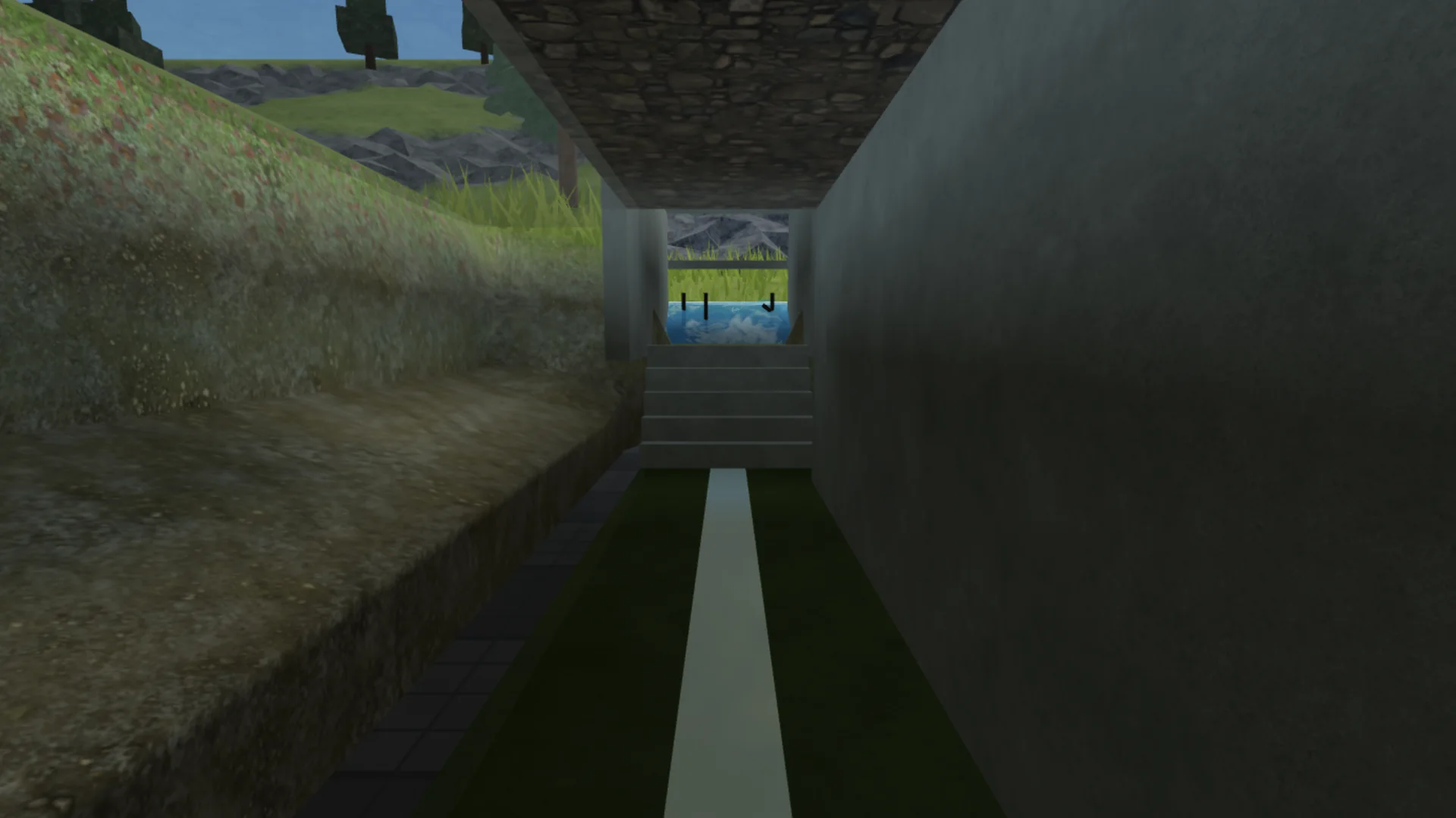 The storm drain tunnel under Memorial Park